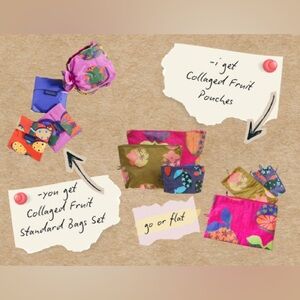 BAGGU Collaged Fruit Pouches